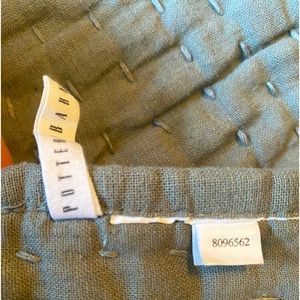 Pottery barn linen hand-picked grey King size quilt